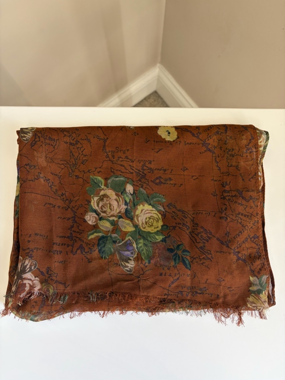 Patricia Nash Map Floral Light Weight Scarf